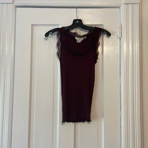 Tank top with lace trimming!